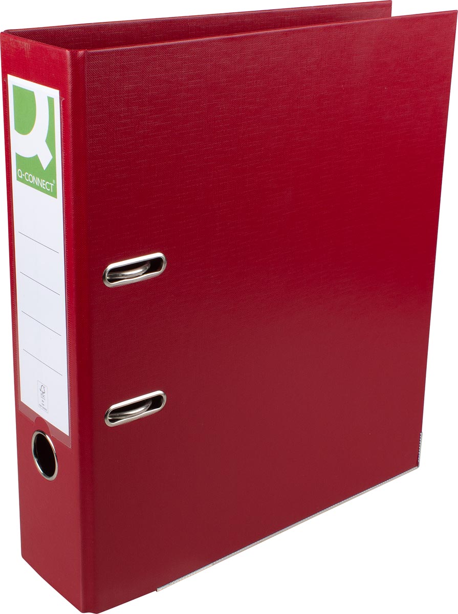 Q-CONNECT ordner, voor ft A4, volledig uit PP, rug van 8 cm, bordeaux