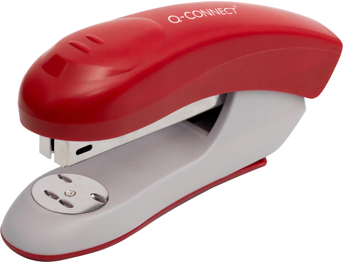 Q-CONNECT nietmachine, kunststof, half strip, 20 blad, rood afbeelding