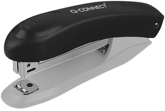 Q-CONNECT nietmachine, 12 blad, met ontnieter, zwart