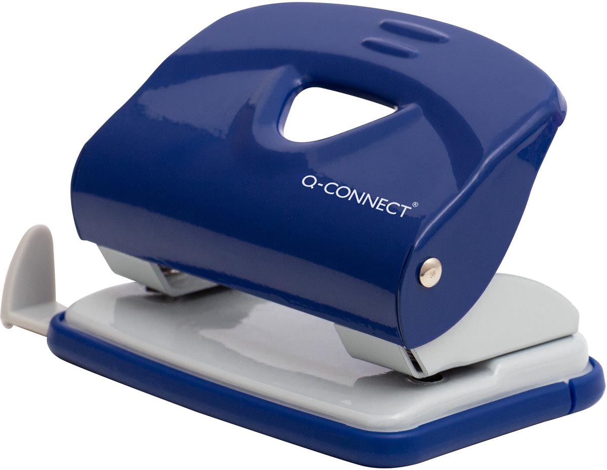 Q-CONNECT Light Duty perforator, metaal, 20 blad, blauw afbeelding