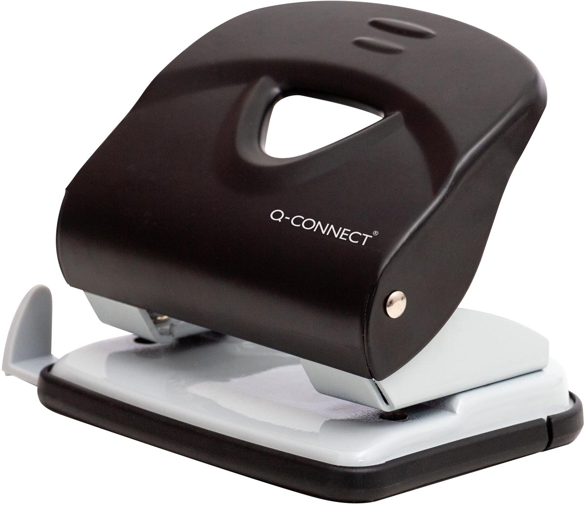 Q-CONNECT Light Duty perforator, metaal, 30 blad, zwart afbeelding