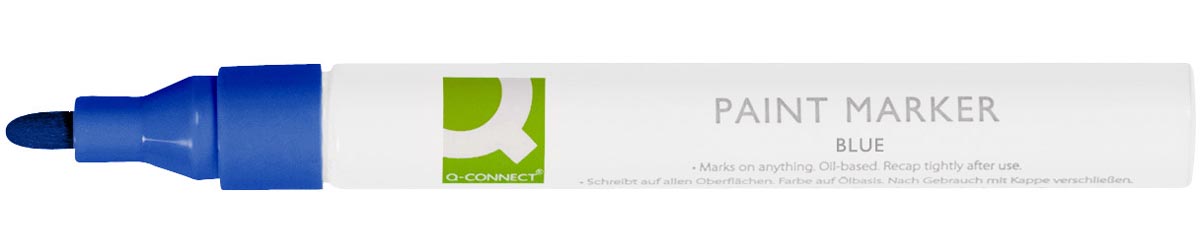 Q-CONNECT paint marker, op oliebasis, ronde punt, blauw