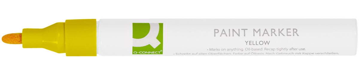 Q-CONNECT paint marker, op oliebasis, ronde punt, geel