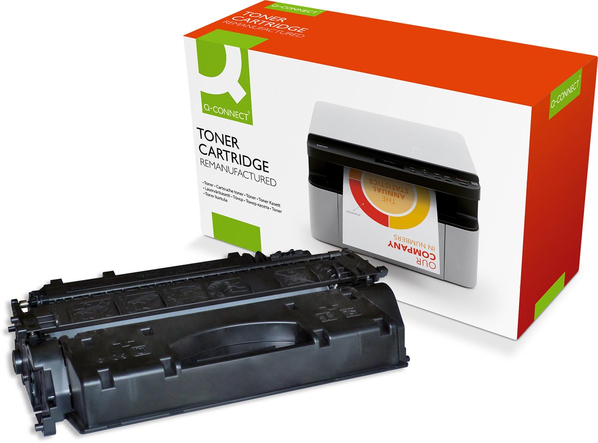 Q-CONNECT toner zwart 6500 pagina&apos;s voor HP - OEM CE505X afbeelding