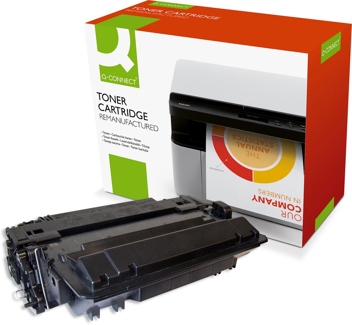 Q-CONNECT toner zwart 12500 pagina&apos;s voor HP - OEM: CE255X afbeelding