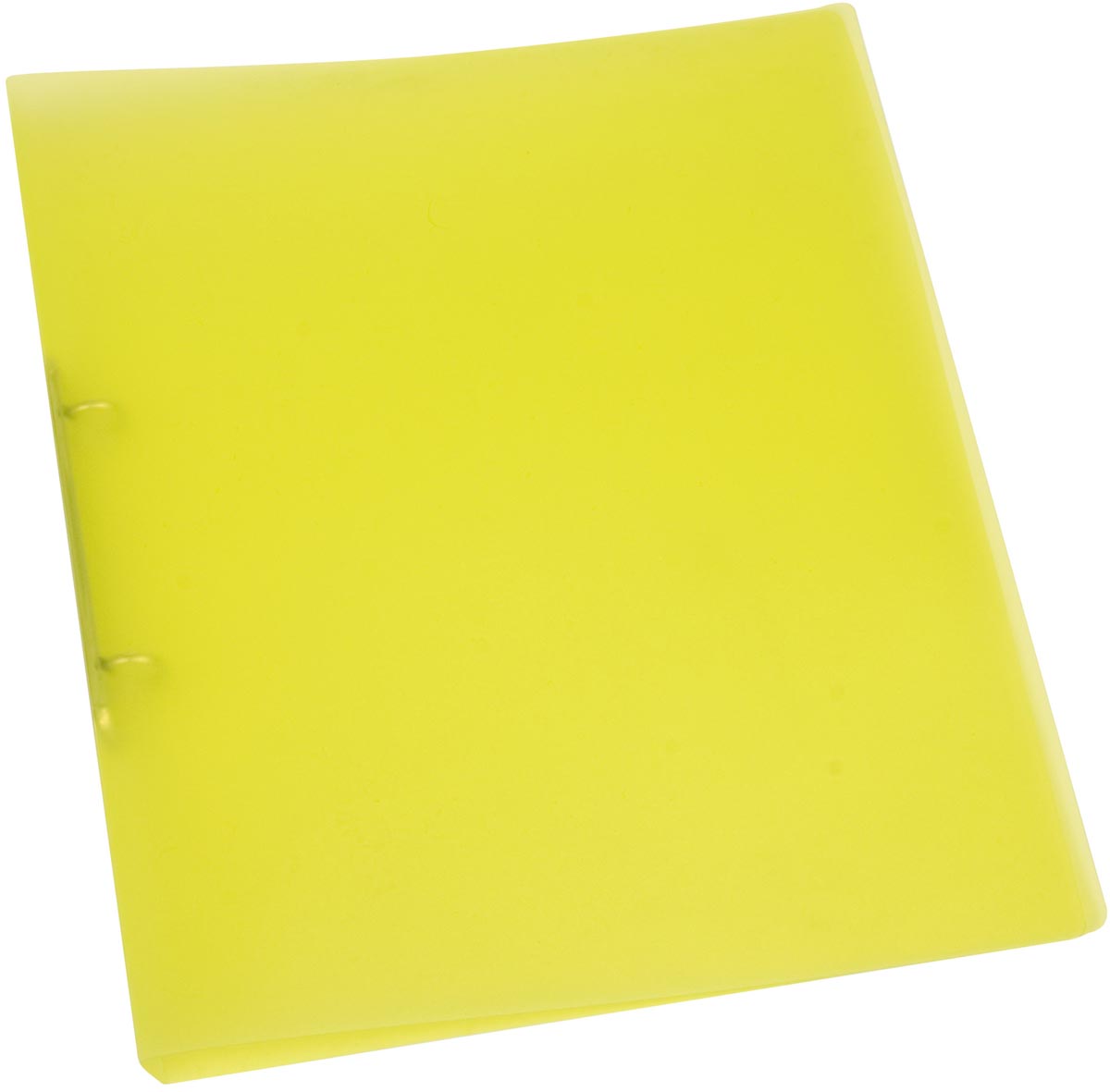 Q-CONNECT ringmap, PP, 2 ringen, 25 mm, transparant geel
