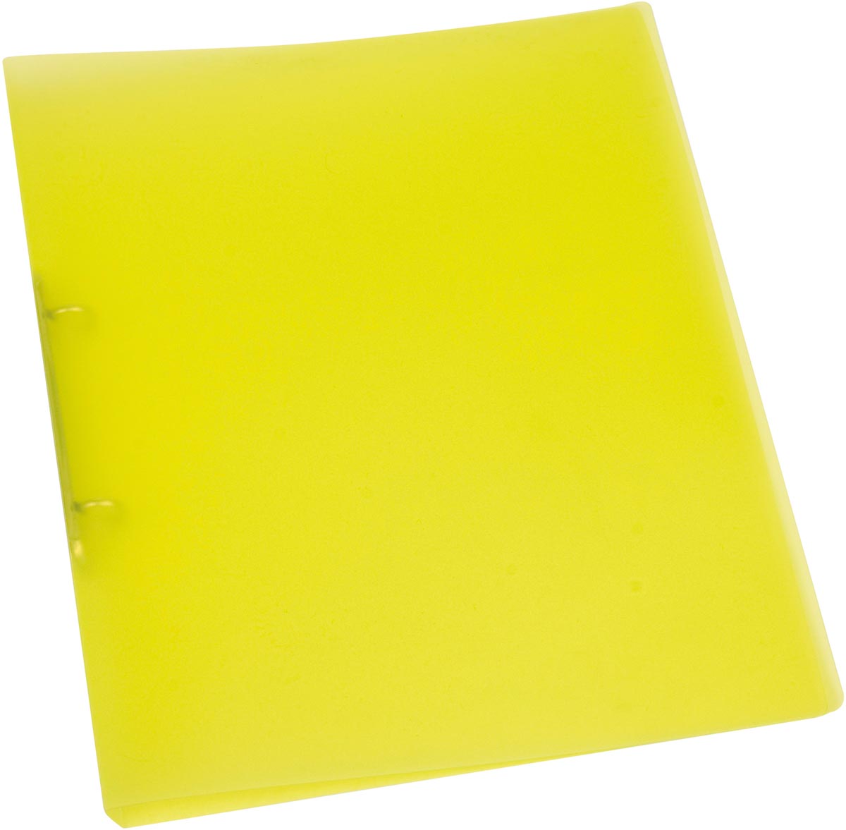 Q-CONNECT ringmap, PP, 2 ringen, 16 mm, transparant geel afbeelding