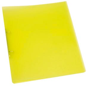 Q-CONNECT ringmap, PP, 2 ringen, 16 mm, transparant geel Q-CONNECT ringmap, PP, 2 ringen, 16 mm, transparant geel