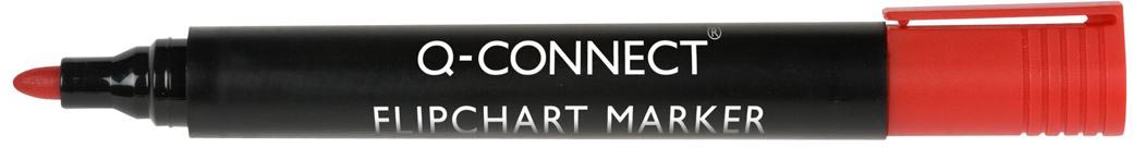 Q-CONNECT flipchartmarker, 2-3 mm, ronde punt, met clip, rood afbeelding