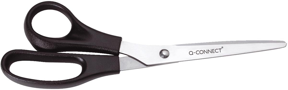 Q-CONNECT schaar, linkshandig, 21 cm, op blister