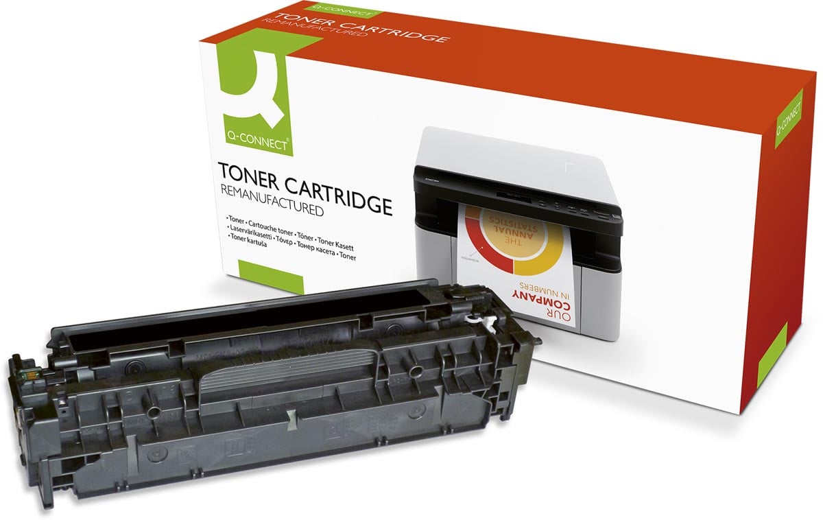 Q-CONNECT toner zwart 4000 pagina&apos;s voor HP - OEM: CE410X afbeelding