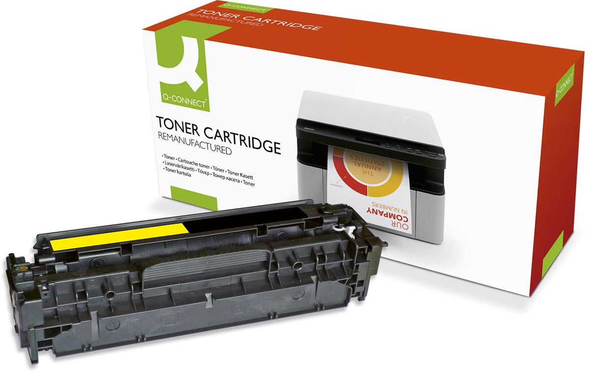 Q-CONNECT toner geel 2600 pagina&apos;s voor HP - OEM: CE412A afbeelding