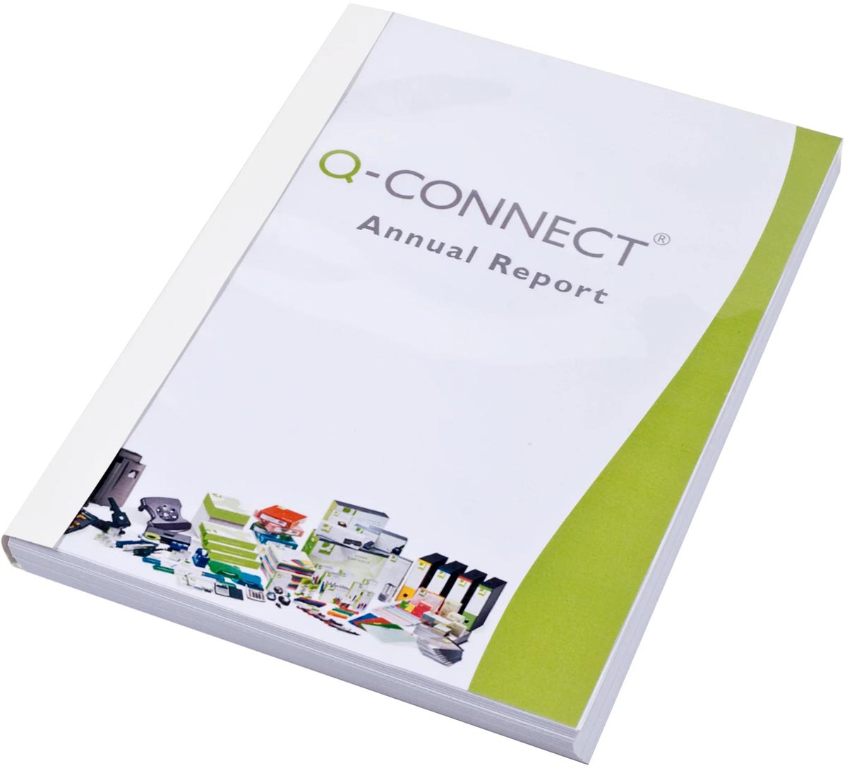 Q-CONNECT thermische omslagen, ft A4, karton met PET cover, rug van 16 mm, pak van 20 stuks, wit