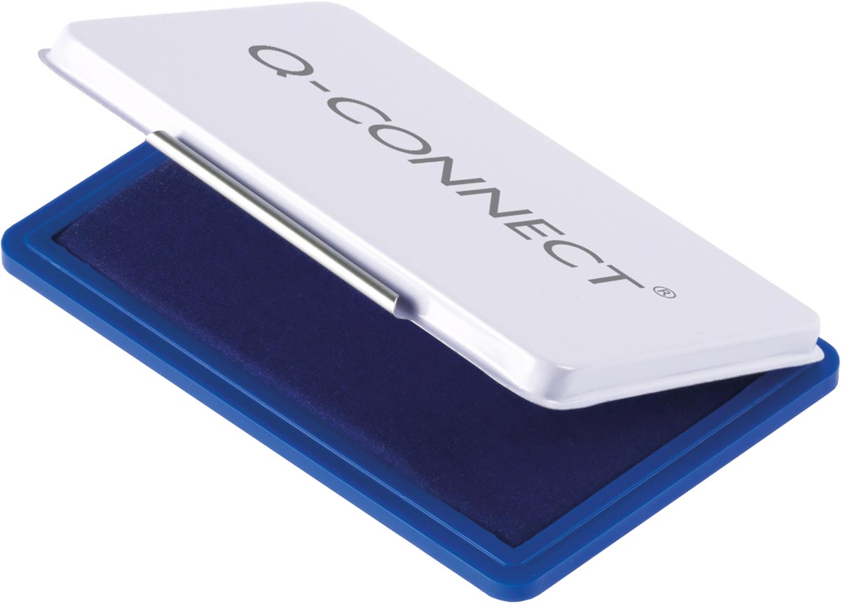 Q-CONNECT stempelkussen, ft 90 x 55 mm, blauw afbeelding