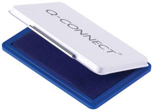 Q-CONNECT stempelkussen, ft 90 x 55 mm, blauw Q-CONNECT stempelkussen, ft 90 x 55 mm, blauw
