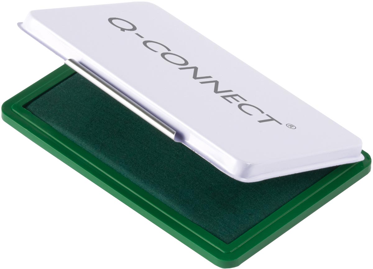 Q-CONNECT stempelkussen, ft 90 x 55 mm, groen afbeelding