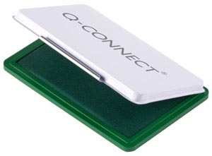 Q-CONNECT stempelkussen, ft 90 x 55 mm, groen Q-CONNECT stempelkussen, ft 90 x 55 mm, groen