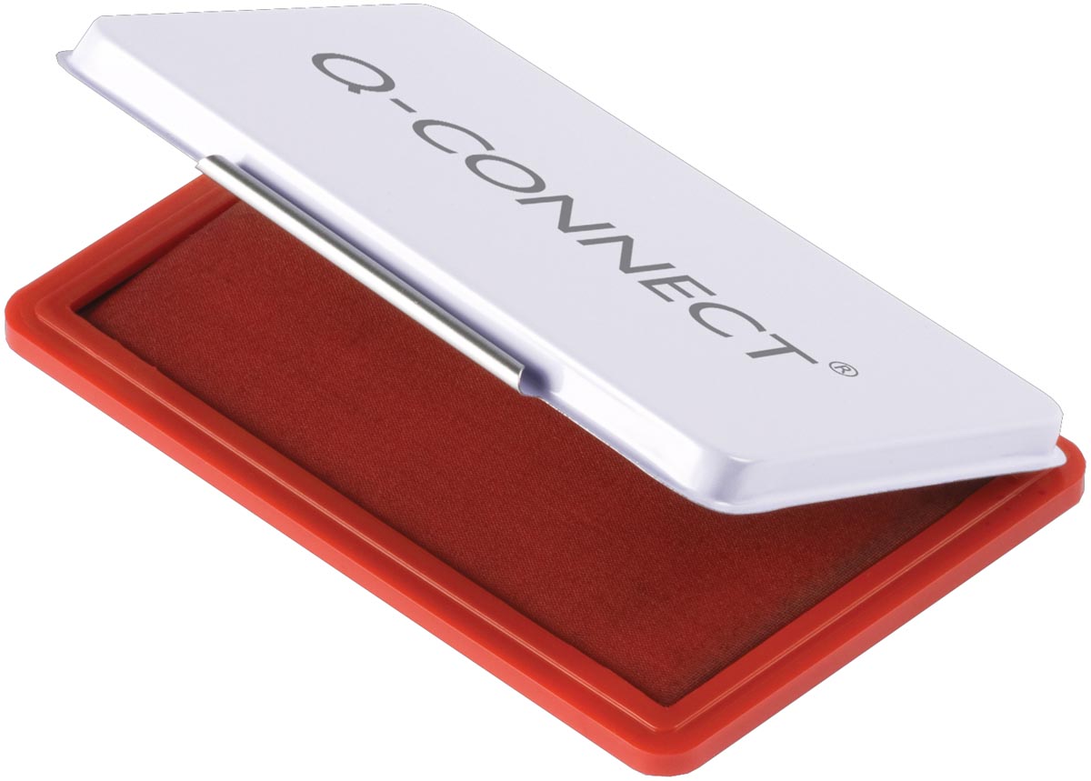 Q-CONNECT stempelkussen, ft 90 x 55 mm, rood afbeelding
