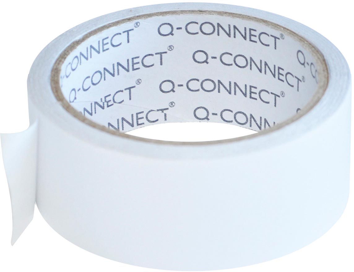 Q-CONNECT dubbelzijdige tissuetape 38 mm x 10 m, 90 micron, transparant