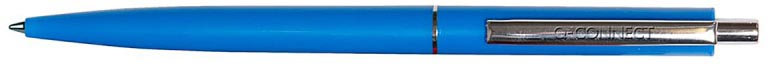 Q-CONNECT balpen, 0,7 mm, medium punt, metalen clip, blauw, doos van 50 stuks