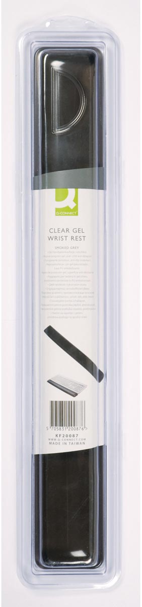 Q-CONNECT polssteun antislip transparant zwart Q-CONNECT polssteun antislip transparant zwart