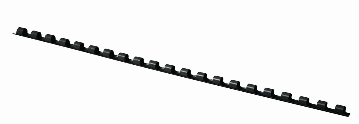 Q-CONNECT bindrug 6mm 21 rings 100 stuks zwart