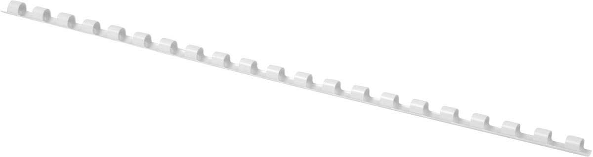 Q-CONNECT bindrug 6mm 21 rings 100 stuks wit