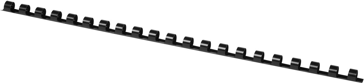 Q-CONNECT bindrug 8mm 21 rings 100 stuks zwart afbeelding