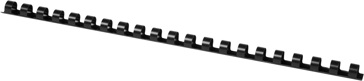 Q-CONNECT bindrug 10mm 21 rings 100 stuks zwart afbeelding