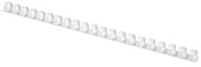 Q-Connect bindrug 10mm 21 rings 100 stuks wit Q-Connect bindrug 10mm 21 rings 100 stuks wit