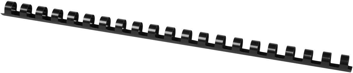 Q-CONNECT bindrug 12mm 21 rings 100 stuks zwart afbeelding