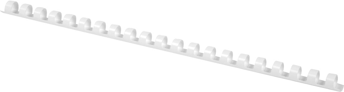 Q-CONNECT bindrug 12mm 21 rings 100 stuks wit