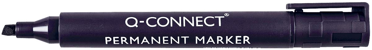 Q-Connect permanente marker, schuine punt, zwart