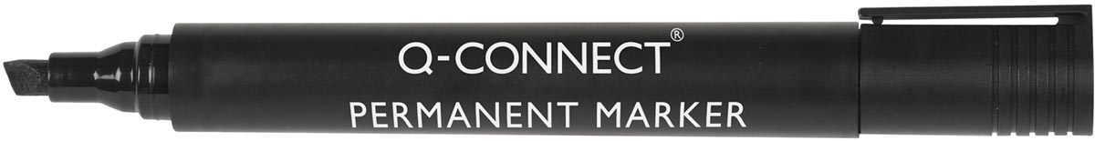 Q-CONNECT permanente marker, 1,2 / 5 mm, schuine punt, zwart afbeelding