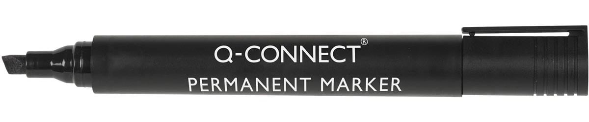 Q-CONNECT permanente marker, 1,2 / 5 mm, schuine punt, zwart