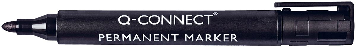 Q-Connect permanente marker, ronde punt, zwart