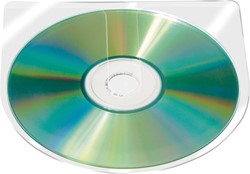 Q-CONNECT pochette pour CD auto-adhésif avec onglet PP 100 pièces