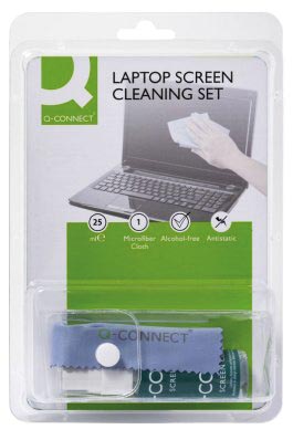 Q-Connect reinigingsspray voor scherm en toetsenbord inclusief doek pompspray van 25 ml Q-Connect reinigingsspray voor scherm en toetsenbord inclusief doek pompspray van 25 ml