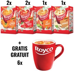 ACTION ROYCO: 2 x potiron, 2 x tomates boulettes, 1 x poulet, 1 x asperges + 1 x 6 tasses GRATUIT