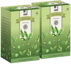 ACTIE: 2de aan verlaagde prijs: thee, Green tea pure, 20 zakjes (ref. KF10246)