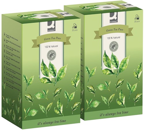 ACTIE: 2de aan verlaagde prijs: thee, Green tea pure, 20 zakjes (ref. KF10246)