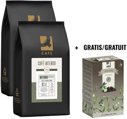 ACTION Q-CONNECT: 2 x grains de café Café Intenso, 1 kg + GRATUIT 1 x thé, earl grey, 20 sachets