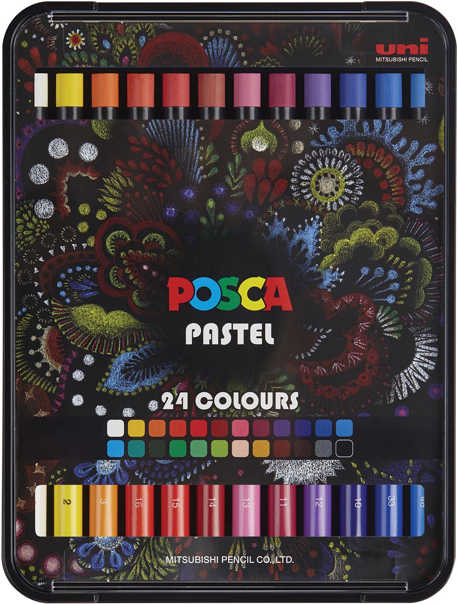 Posca Pastels, doos met 24 stuks