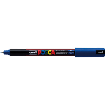 Uni POSCA paintmarker PC-1MC, 0,7 - 1 mm, donkerblauw afbeelding