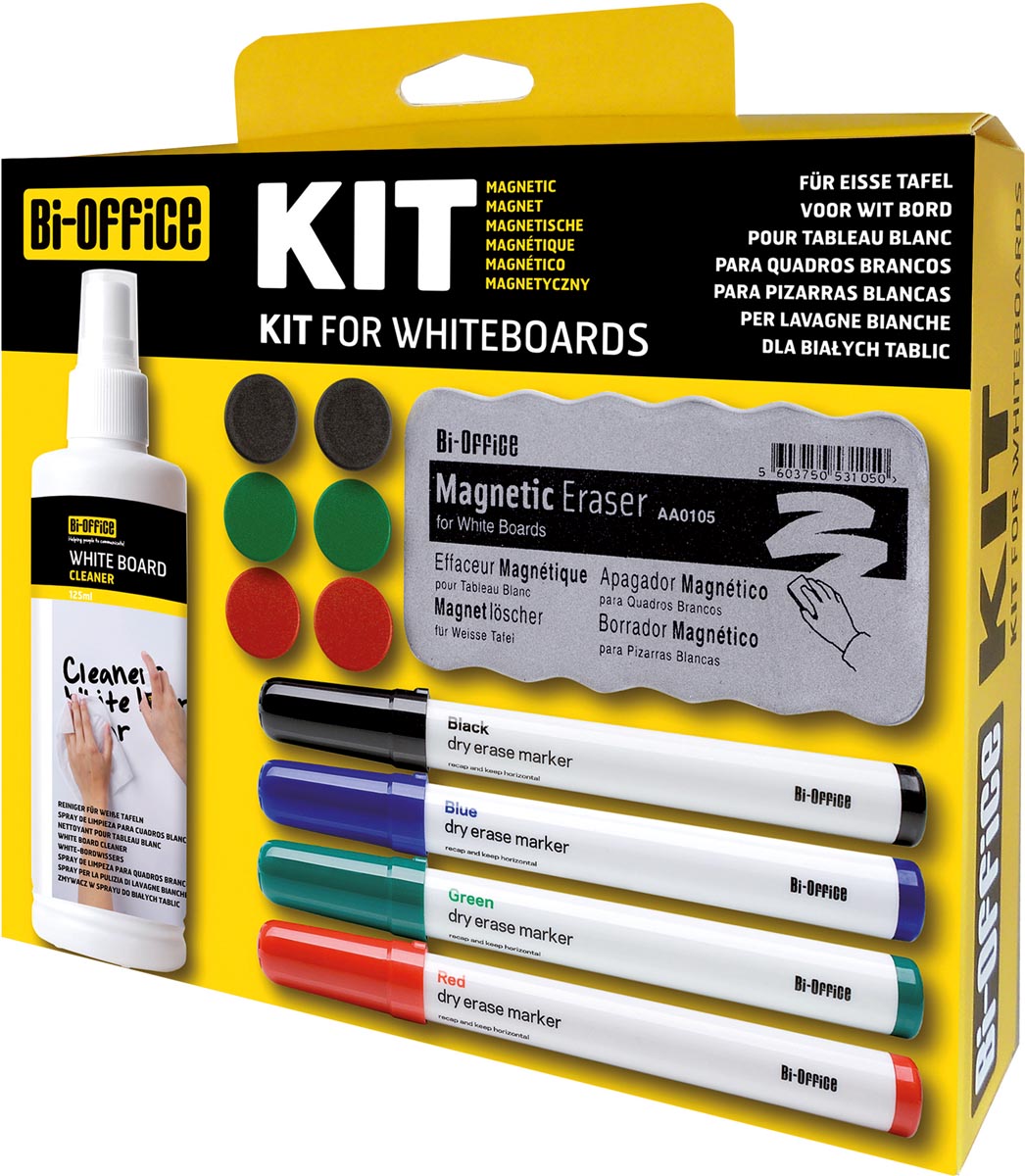 Afbeelding van Bi-Office starterkit voor whiteboards, ophangbaar doosje