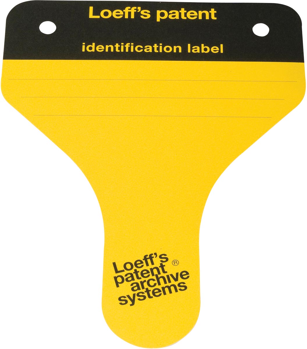 Loeff's archieflabels geel, doos met 100 stuks