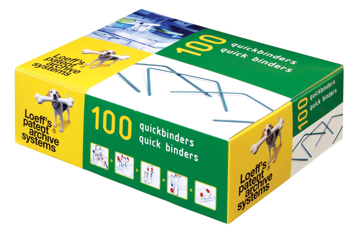 Loeff&apos;s quickbinder Lengte 100 mm. Doos van 100 stuks. afbeelding