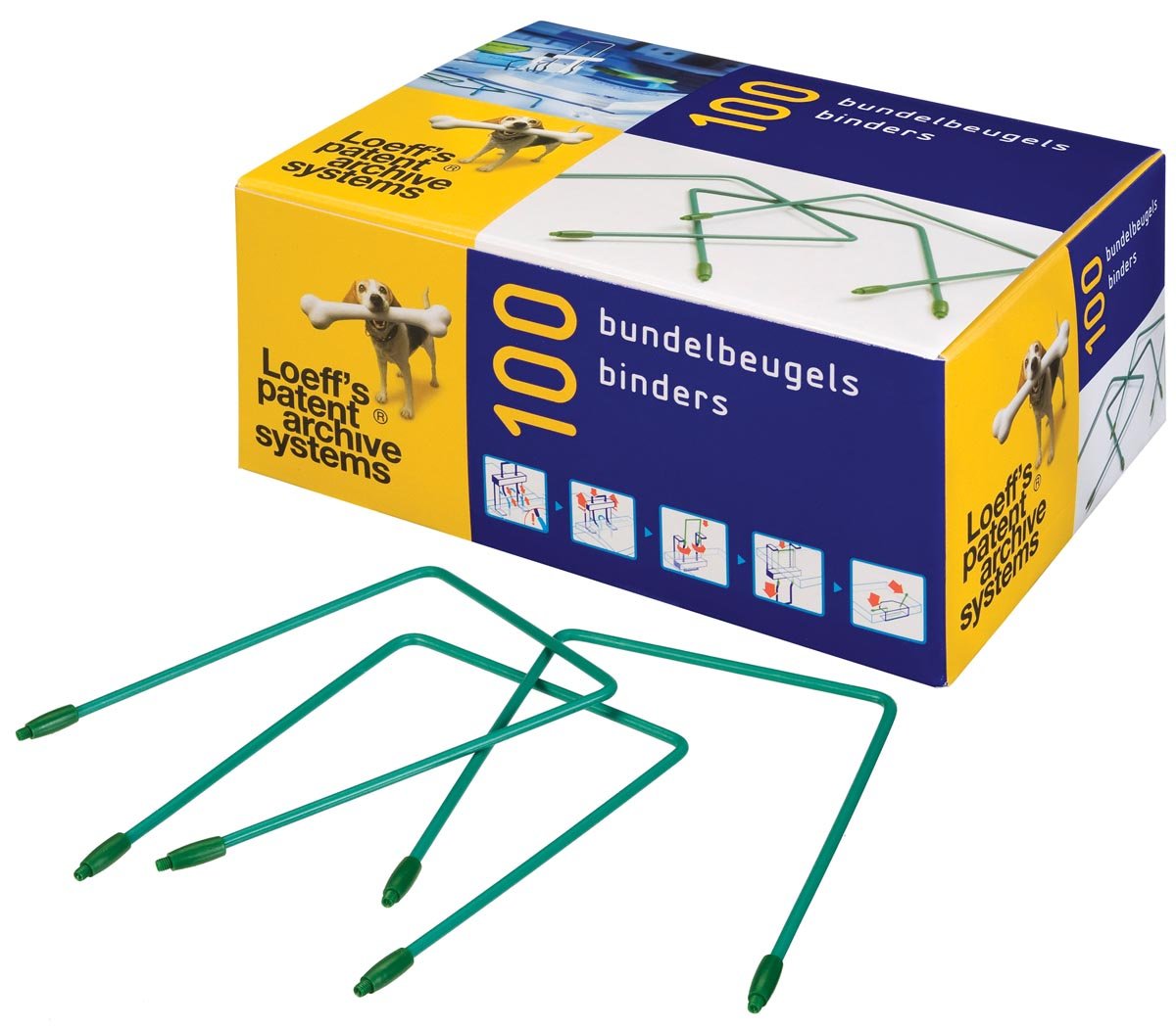 Loeff's bundelbeugel Lengte: 180 mm, doos van 100 stuks Loeff's bundelbeugel Lengte: 180 mm, doos van 100 stuks