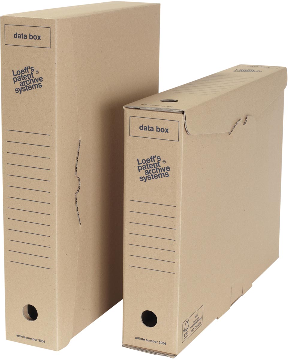 Loeff's archiefdoos voor A3, ft 440 x 320 x 80 mm, bruin, pak van 50 stuks