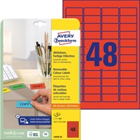 Avery Mini-etiketten rood-2